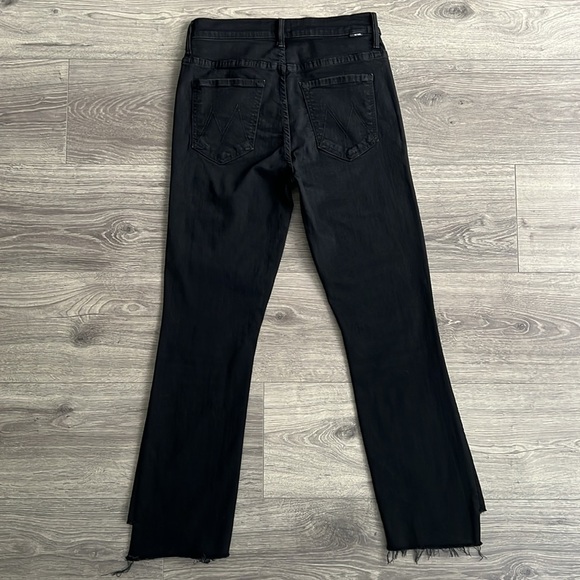 MOTHER The Insider Crop Step Fray Not Guilty Size 28 Bootcut Black Grunge 90s - Picture 9 of 12